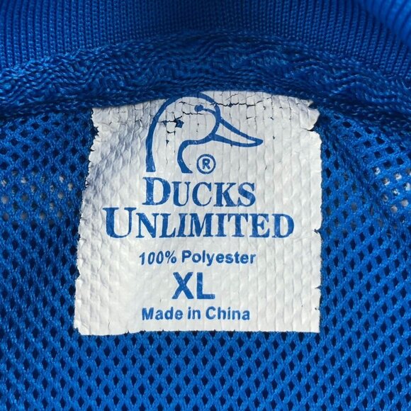 Ducks Unlimited Mens Polo Shirt XL Blue Short Sleeve Performance Top Activewear - Picture 3 of 13
